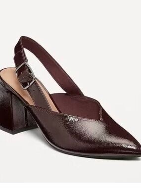Women's Pointed Slingback Pump - Deep Burgundy size 7 NEW